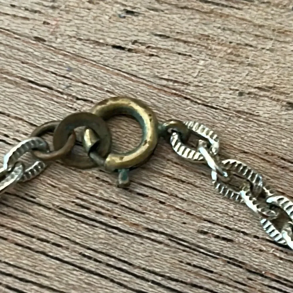 Vintage made in West Germany at gate filigree pendant with pearl and stone detai